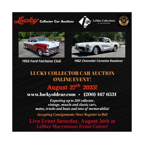 Lucky Old Car Llc Auction Catalog Lucky Collector Car Auction Day 2