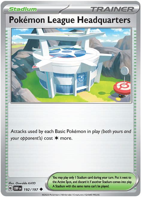 Pokémon League Headquarters Obsidian Flames 192 Pokemon Card