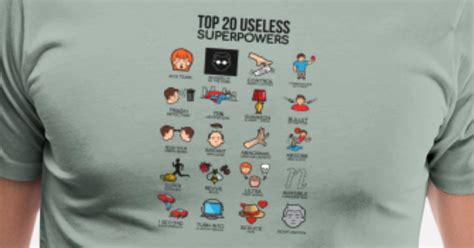 Top 20 Useless Superpowers Hero Funny Cool T Mens Premium T Shirt