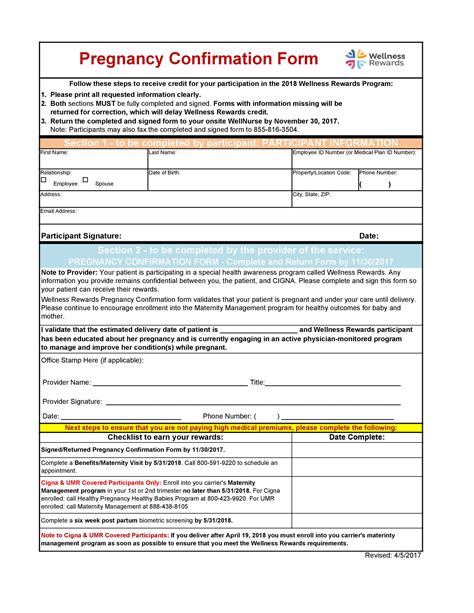 Printable Proof Of Pregnancy Form From Doctor