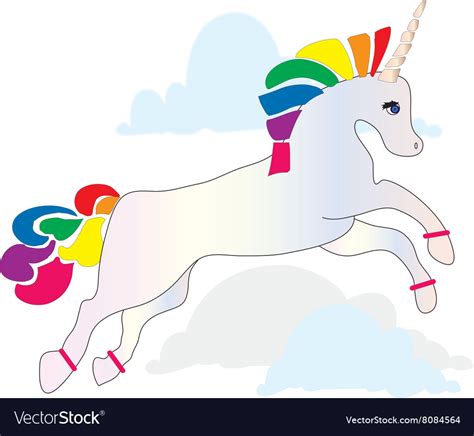 Rainbow Unicorn Royalty Free Vector Image Vectorstock