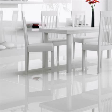 Falquon Flooring High Gloss Flat Edge White Laminate Flooring D2935