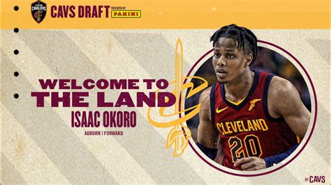 cleveland cavaliers select isaac okoro 5th overall in 2020 draft
