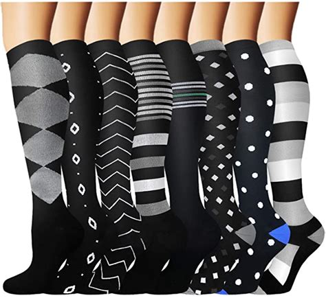 8 pairs cool compression socks for man and woman 20 30 mmhg） actinpu actinput compression socks