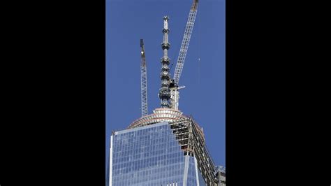 One World Trade Center Time Lapse Install Of The Antenna Hd Youtube