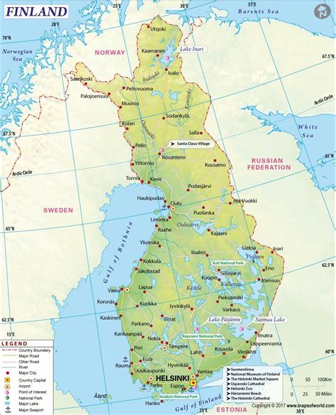 Finland Map 36 W X 4447 H Office Products