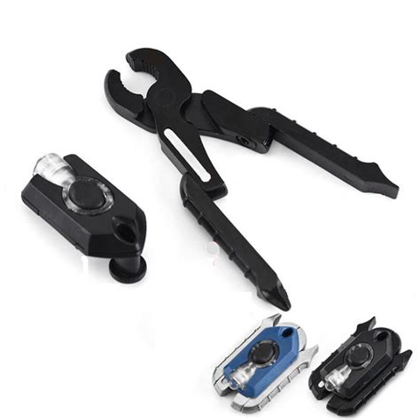 Multi Function Folding Pliers Mini Edc Bicycle Repair Tool With Led