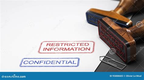 Confidential Information Clasified Data Stock Illustration