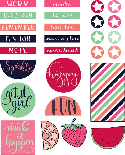 Printable Planner Stickers Free