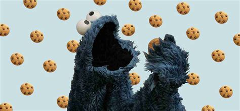 Sesame Street Cookie Monster Eating Cookies