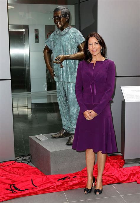 Crown Princess Mary Of Denmark Unveils A Statue Of The Late Dr Victor