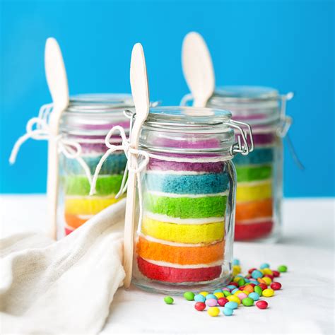 Rainbow Cake In A Jar Perfect Mothers Day Treat Wares Of