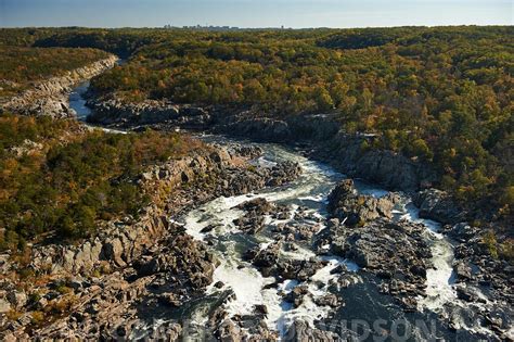 Aerialstock Great Falls On The Potomac River