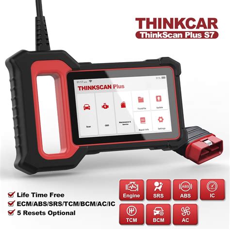 thinkcar thinkscan plus s7 obd2 scanner ets reset code reader full system car diagnostic tool