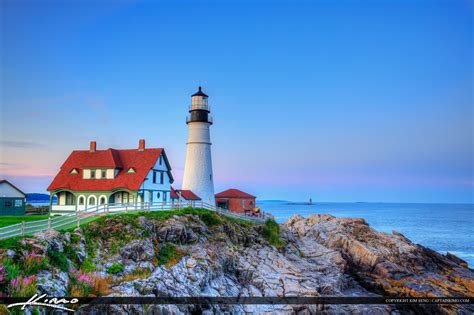Portland Lighthouse Maine Cape Elizabeth Royal Stock Photo