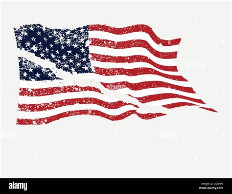 Usa American Flag In Grunge Torn In Half Vector Stock Vector Image