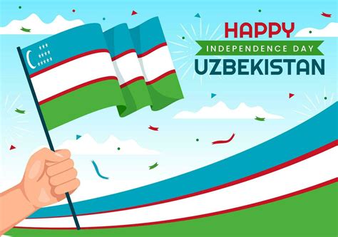 Happy Uzbekistan Independence Day Vector Illustration On St Of