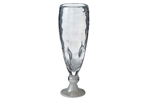 15 rippled pearl pedestal vase on handcrafted vase glass pedestal vase