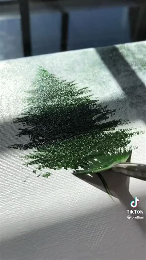 How To Paint A Snow Covered Evergreen Tree Technique 1 Artofit