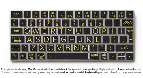 Low Vision Keyboard Stickers With Large Print Type Keyshorts
