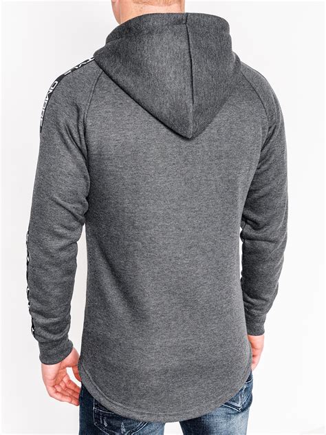 Mens Zip Up Hoodie Dark Grey B741 Modone Wholesale Clothing For Men
