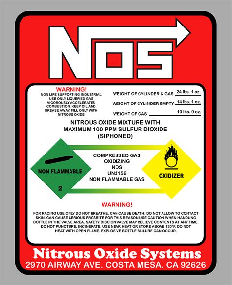 Sticker Nos Nitrous Na043