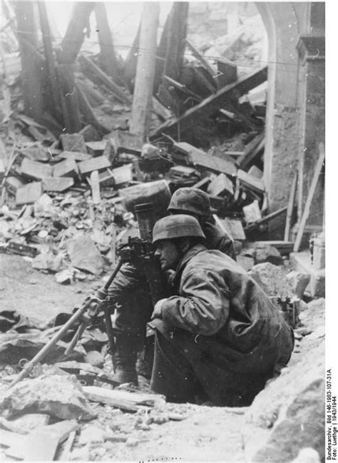 Photo German Mortar Team Cassino Italy 1943 1944 World War Ii