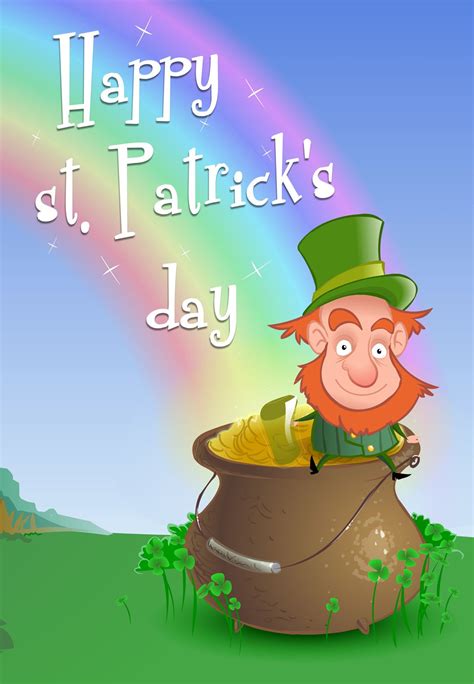 Leprechaun Wishing St Patricks Day Card Free Greetings Island