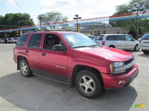 2003 Majestic Red Metallic Chevrolet Trailblazer Lt 4x4 65971174 Photo