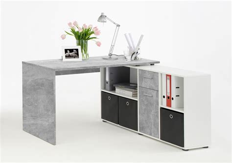 , orders shipped to wa, tas, nt and regional areas may have shipping corner desk with bookshelf brown & white designed with a 360 degree rotatable side shelf; Luna L shaped Computer Desk Grey by furniturefactor