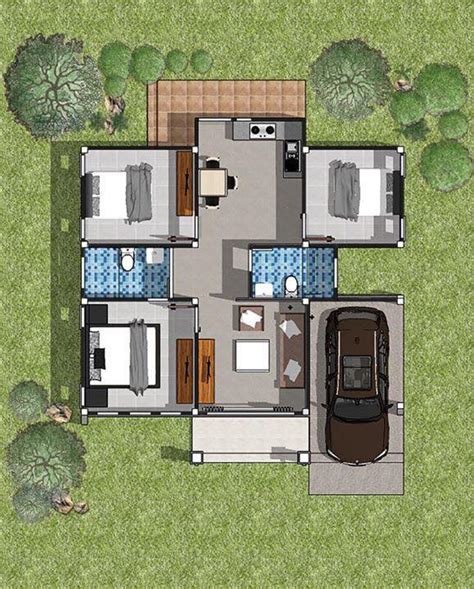 Myhouseplanshop Modern And Relaxing Small House Plan