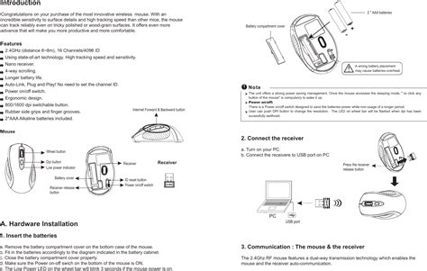 Areson Technology Cb Wireless Mouse User Manual