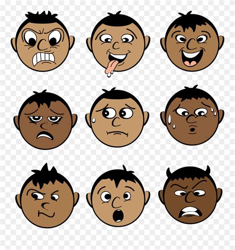Facial Expression Faces For Emotions Clipart 5271720 Pinclipart