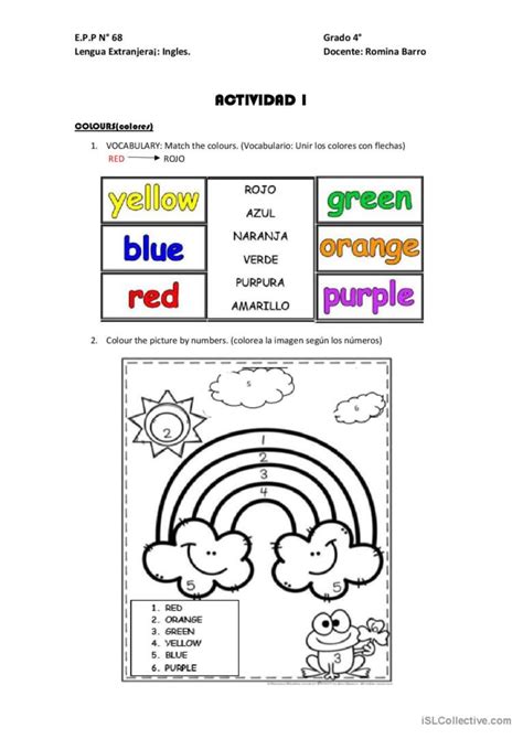 Colors English Esl Worksheets Pdf And Doc