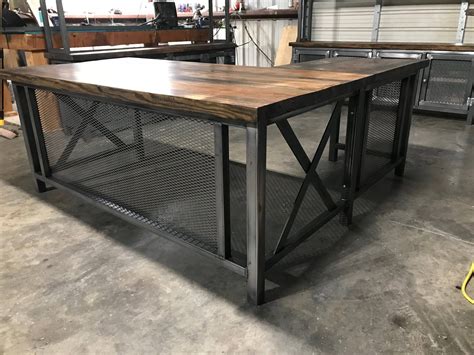 Industrial Rustic L Desk And Return Free Shipping In Continental Us