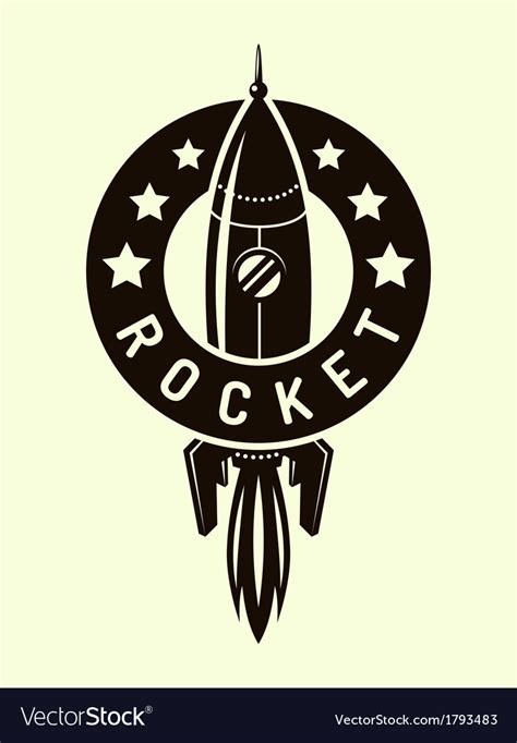 Space Rocket Symbol Royalty Free Vector Image Vectorstock