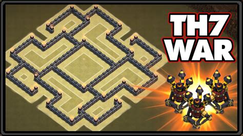 Town hall 7 is the most common town hall in clash of clans and most of the players are included in this category. NEW UPDATE 2016 | Town Hall 7 War Base With 3 Air Defenses ...