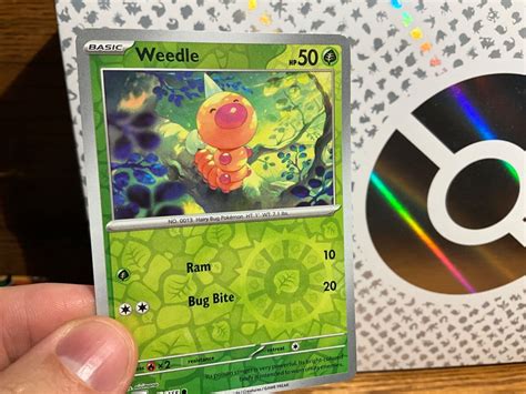 Reverse Holographic Holo Foil Pokemon Card Sv 151 Weedle 13165 Ebay