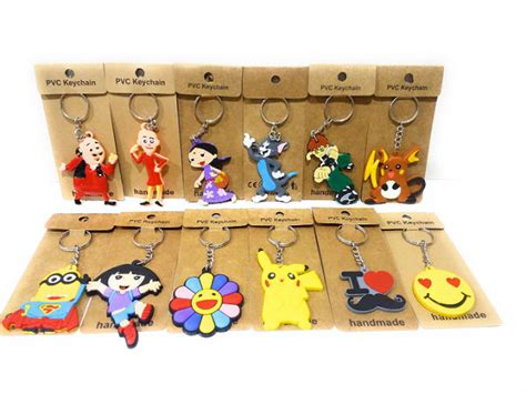 Buy Cartoon Character Keychains Set Of 12 Assorted Designs Online