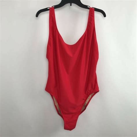 J Crew Swim Jcrew One Piece Swimsuit Red Plunging Scoopback Poshmark