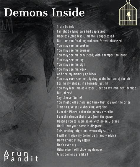 Demons Inside Motivational Dark Poem By Arun Pandit Arun Pandit