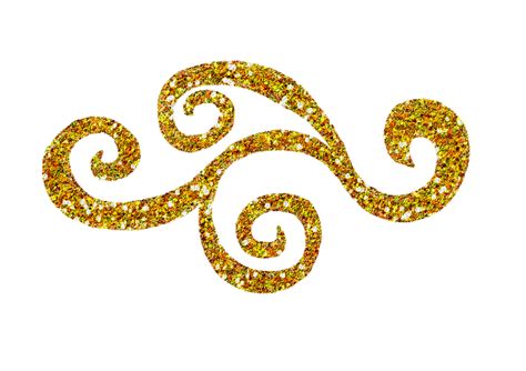 Glitter Gold Clip Art Swirls Png Transparent Image Png Download