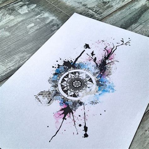 Abstract Compass Tattoo Design Viraltattoo
