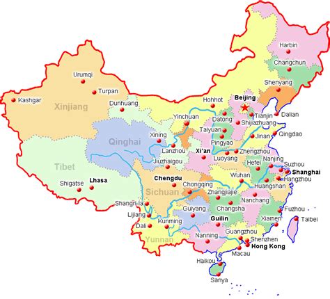 China City Maps Map Of China Cities Major China Cities