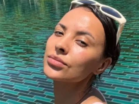 maya jama has nip slip in her tiny pink bikini while in a pool during a recent getaway page 7