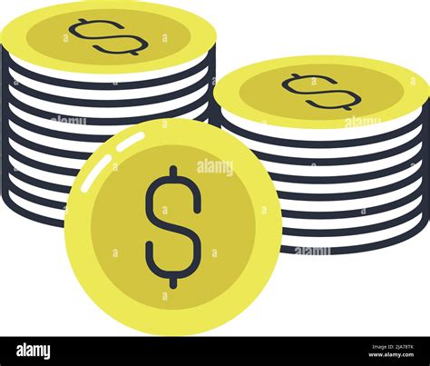 Money Coins Stacks Stock Vector Image And Art Alamy