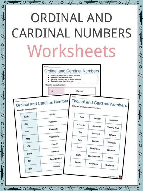 ️cardinal And Ordinal Numbers Worksheet Free Download