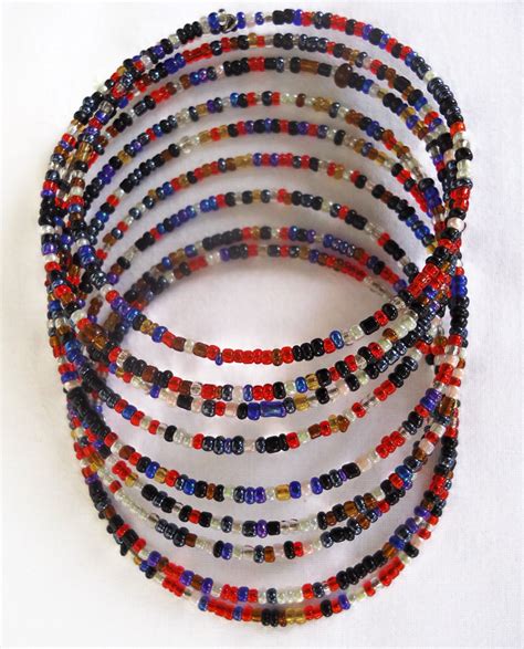 Maasai African Beaded Bracelet One Size By Africanheritagets