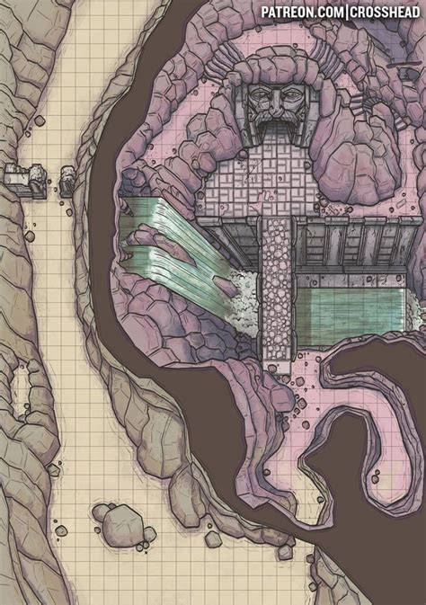 Crossheadstudios Cave Entrance To A Dungeon Battlemap For Dandd Dungeons