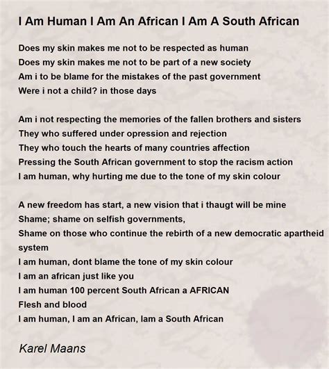 Famous South African Poem